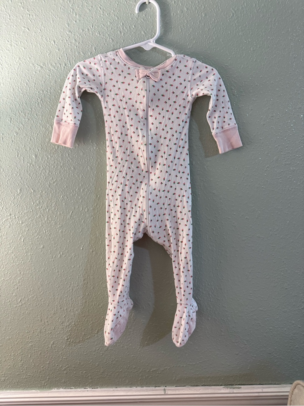 The Beaufort Bonnet Company Pink Floral Footed One-Piece